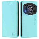 For Cubot A30 RC01 Dual-Folded Magnetic Suction RFID Leather Phone Case(Mint Green) - 2