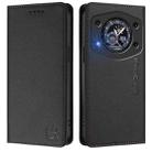 For Cubot A30 RC01 Dual-Folded Magnetic Suction RFID Leather Phone Case(Black) - 2