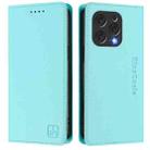 For DOOGEE N55 Plus RC01 Dual-Folded Magnetic Suction RFID Leather Phone Case(Mint Green) - 2