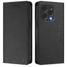 For DOOGEE N55 Plus RC01 Dual-Folded Magnetic Suction RFID Leather Phone Case(Black) - 2