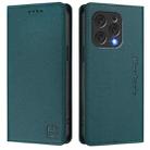 For DOOGEE N55 Plus RC01 Dual-Folded Magnetic Suction RFID Leather Phone Case(Dark Green) - 2