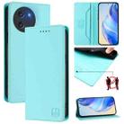 For DOOGEE Note 59 / Note 59 Pro RC01 Dual-Folded Magnetic Suction RFID Leather Phone Case(Mint Green) - 1