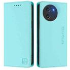 For DOOGEE Note 59 / Note 59 Pro RC01 Dual-Folded Magnetic Suction RFID Leather Phone Case(Mint Green) - 2