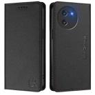 For DOOGEE Note 59 / Note 59 Pro RC01 Dual-Folded Magnetic Suction RFID Leather Phone Case(Black) - 2