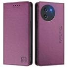 For DOOGEE Note 59 / Note 59 Pro RC01 Dual-Folded Magnetic Suction RFID Leather Phone Case(Violet) - 2