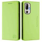 For HTC U24 Pro RC01 Dual-Folded Magnetic Suction RFID Leather Phone Case(Grass Green) - 2