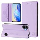 For Nothing CMF Phone 1 RC01 Dual-Folded Magnetic Suction RFID Leather Phone Case(Light Purple) - 1