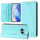 For Nothing Phone 2a RC01 Dual-Folded Magnetic Suction RFID Leather Phone Case(Mint Green) - 1