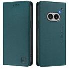 For Nothing Phone 2a RC01 Dual-Folded Magnetic Suction RFID Leather Phone Case(Dark Green) - 2