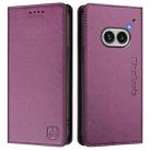 For Nothing Phone 2a RC01 Dual-Folded Magnetic Suction RFID Leather Phone Case(Violet) - 2