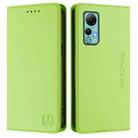 For Ulefone Note 14 RC01 Dual-Folded Magnetic Suction RFID Leather Phone Case(Grass Green) - 2