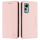 For Ulefone Note 14 RC01 Dual-Folded Magnetic Suction RFID Leather Phone Case(Pink) - 2