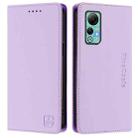 For Ulefone Note 14 RC01 Dual-Folded Magnetic Suction RFID Leather Phone Case(Light Purple) - 2