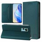 For Ulefone Note 14 RC01 Dual-Folded Magnetic Suction RFID Leather Phone Case(Dark Green) - 1