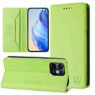 For Ulefone Note 16 Pro RC01 Dual-Folded Magnetic Suction RFID Leather Phone Case(Grass Green) - 1