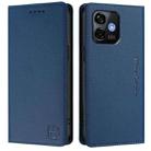 For Ulefone Note 16 Pro RC01 Dual-Folded Magnetic Suction RFID Leather Phone Case(Dark Blue) - 2