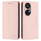 For Ulefone Note 17 Pro RC01 Dual-Folded Magnetic Suction RFID Leather Phone Case(Pink) - 2