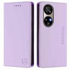 For Ulefone Note 17 Pro RC01 Dual-Folded Magnetic Suction RFID Leather Phone Case(Light Purple) - 2