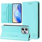 For Ulefone Note 18 Ultra 5G RC01 Dual-Folded Magnetic Suction RFID Leather Phone Case(Mint Green) - 1