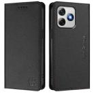 For Ulefone Note 18 Ultra 5G RC01 Dual-Folded Magnetic Suction RFID Leather Phone Case(Black) - 2