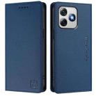 For Ulefone Note 18 Ultra 5G RC01 Dual-Folded Magnetic Suction RFID Leather Phone Case(Dark Blue) - 2