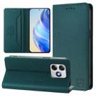 For Ulefone Note 18 Ultra 5G RC01 Dual-Folded Magnetic Suction RFID Leather Phone Case(Dark Green) - 1