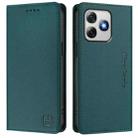 For Ulefone Note 18 Ultra 5G RC01 Dual-Folded Magnetic Suction RFID Leather Phone Case(Dark Green) - 2