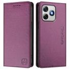 For Ulefone Note 18 Ultra 5G RC01 Dual-Folded Magnetic Suction RFID Leather Phone Case(Violet) - 2