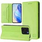 For Ulefone Note 20 Pro RC01 Dual-Folded Magnetic Suction RFID Leather Phone Case(Grass Green) - 1