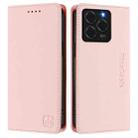 For Ulefone Note 20 Pro RC01 Dual-Folded Magnetic Suction RFID Leather Phone Case(Pink) - 2