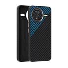 For Redmi K80 Pro ABEEL C Carbon Fiber Series 6D Micro Relief MagSafe Phone Case(Black Blue) - 1