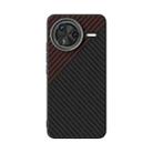 For Redmi K80 ABEEL C Carbon Fiber Series 6D Micro Relief MagSafe Phone Case(Black Red) - 2