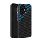 For Honor 300 ABEEL C Carbon Fiber Series 6D Micro Relief MagSafe Phone Case(Black Blue) - 1