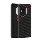 For Honor 300 Ultra ABEEL C Carbon Fiber Series 6D Micro Relief MagSafe Phone Case(Black Red) - 1