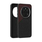 For Honor Magic7 ABEEL C Carbon Fiber Series 6D Micro Relief MagSafe Phone Case(Black Red) - 1