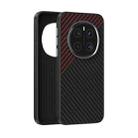 For Honor Magic7 Pro ABEEL C Carbon Fiber Series 6D Micro Relief MagSafe Phone Case(Black Red) - 1