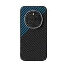 For Honor Magic7 Pro ABEEL C Carbon Fiber Series 6D Micro Relief MagSafe Phone Case(Black Blue) - 2