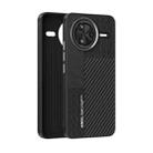 For Redmi K80 Pro ABEEL 6D Micro Relief MagSafe Magnetic Phone Case(Carbon Fiber Black) - 1