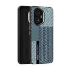 For Honor 300 ABEEL 6D Micro Relief MagSafe Magnetic Phone Case(Carbon Fiber Blue) - 1