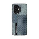 For Honor 300 ABEEL 6D Micro Relief MagSafe Magnetic Phone Case(Carbon Fiber Blue) - 2