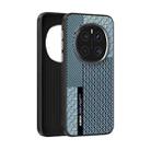 For Honor Magic7 Pro ABEEL 6D Micro Relief MagSafe Magnetic Phone Case(Carbon Fiber Blue) - 1