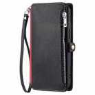 For Motorola Moto G75 5G Leather Stitching Multi-card Slot Zipper Phone Case(Black) - 2