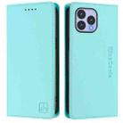 For Wiko T60 / Cubot P80 RC01 Dual-Folded Magnetic Suction RFID Leather Phone Case(Mint Green) - 2