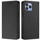 For Wiko T60 / Cubot P80 RC01 Dual-Folded Magnetic Suction RFID Leather Phone Case(Black) - 2