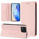 For ASUS Zenfone 11 Ultra RC01 Dual-Folded Magnetic Suction RFID Leather Phone Case(Pink) - 1