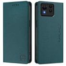 For ASUS Zenfone 11 Ultra RC01 Dual-Folded Magnetic Suction RFID Leather Phone Case(Dark Green) - 2