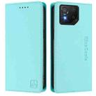 For ASUS ROG Phone 8 / 8 Pro RC01 Dual-Folded Magnetic Suction RFID Leather Phone Case(Mint Green) - 2