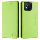 For ASUS ROG Phone 8 / 8 Pro RC01 Dual-Folded Magnetic Suction RFID Leather Phone Case(Grass Green) - 2