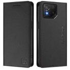 For ASUS ROG Phone 8 / 8 Pro RC01 Dual-Folded Magnetic Suction RFID Leather Phone Case(Black) - 2