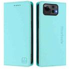 For ASUS Zenfone 12 Ultra RC01 Dual-Folded Magnetic Suction RFID Leather Phone Case(Mint Green) - 2